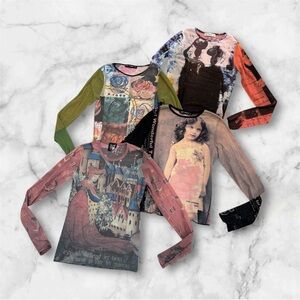 Rare vintage cop copine mesh tops collection